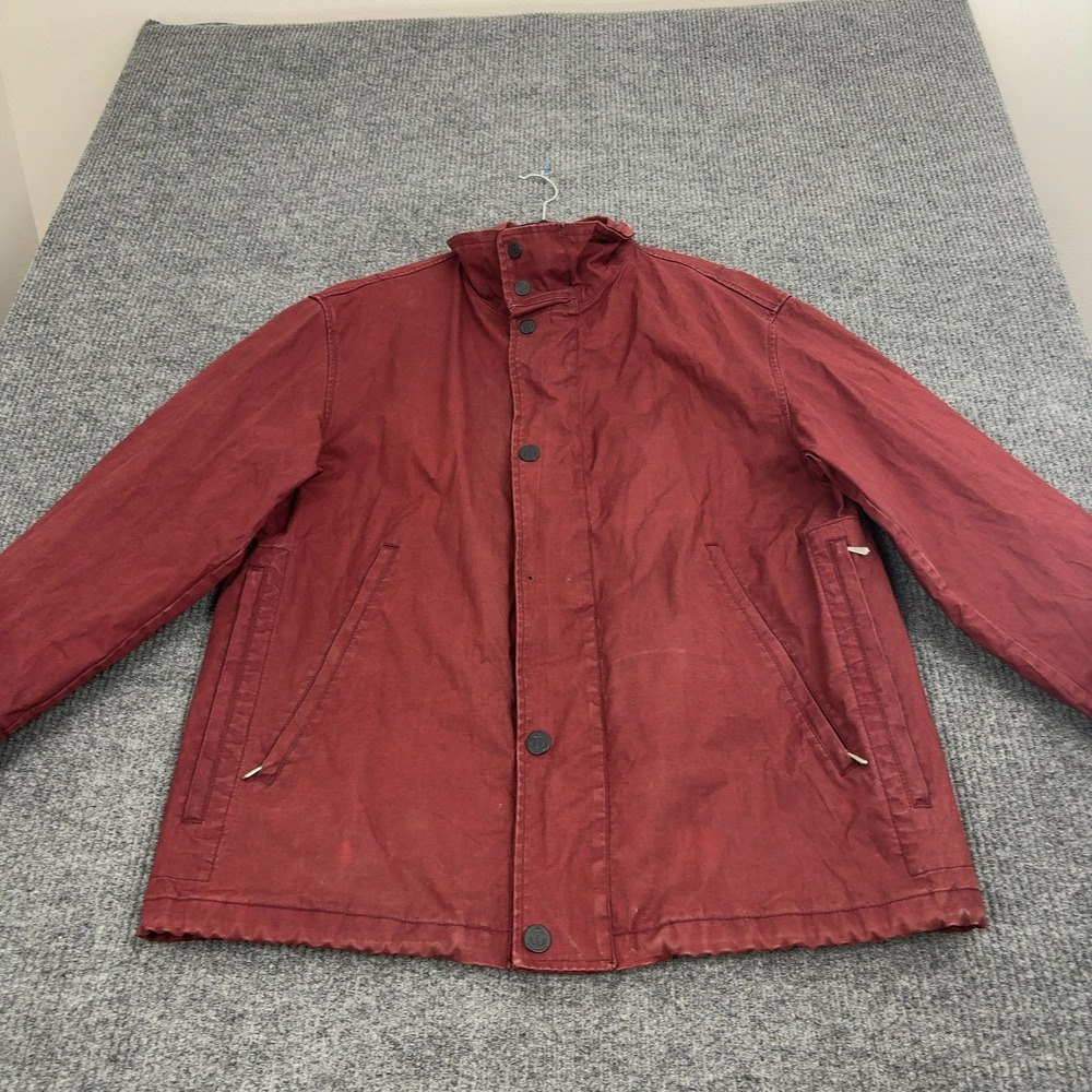 Vintage Henry Cottons Jacket Mens 50 Burgundy Cotton Rainwear Utility Gorpcore